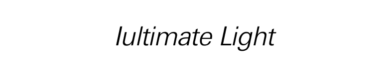 Iultimate Light font preview
