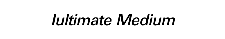 Iultimate Medium font preview