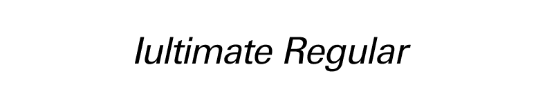 Iultimate Regular font preview