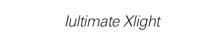 Iultimate Xlight font preview