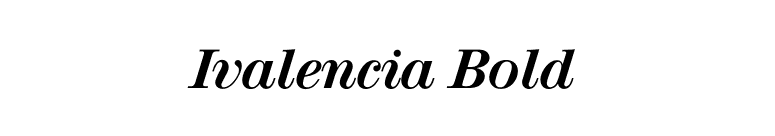 Ivalencia Bold font preview