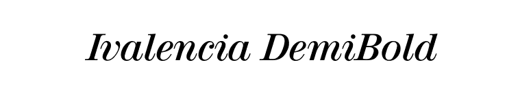 Ivalencia DemiBold font preview