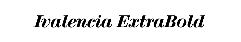 Ivalencia ExtraBold font preview