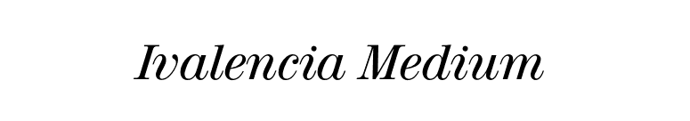 Ivalencia Medium font preview