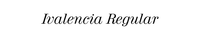 Ivalencia Regular font preview