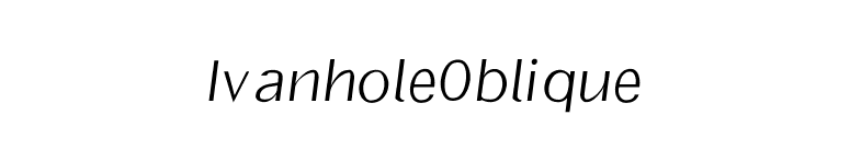 IvanholeOblique font preview
