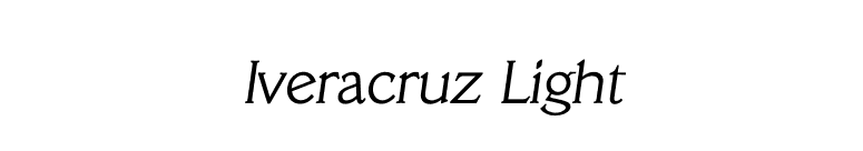 Iveracruz Light font preview