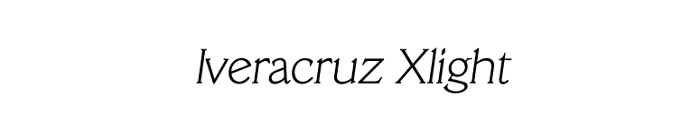 Iveracruz Xlight font preview