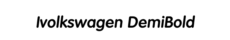 Ivolkswagen DemiBold font preview