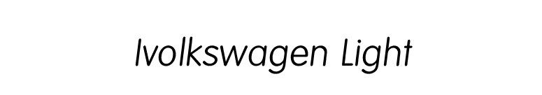 Ivolkswagen Light font preview
