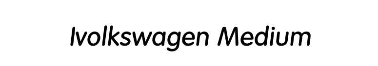 Ivolkswagen Medium font preview