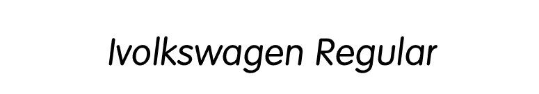 Ivolkswagen Regular font preview