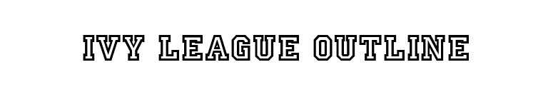 Ivy League Outline font preview