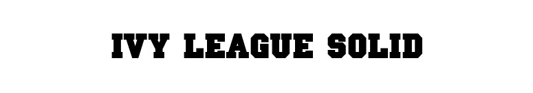 Ivy League Solid font preview