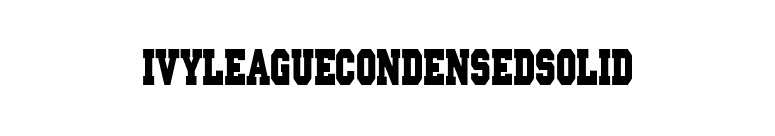 IvyLeagueCondensedSolid font preview