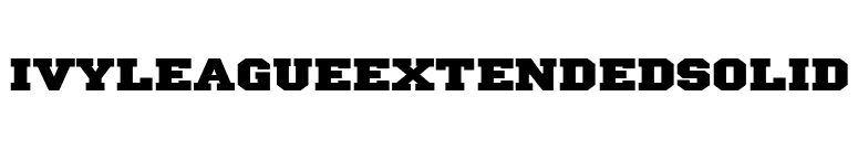 IvyLeagueExtendedSolid font preview