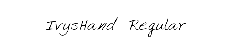 IvysHand Regular font preview