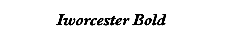Iworcester Bold font preview