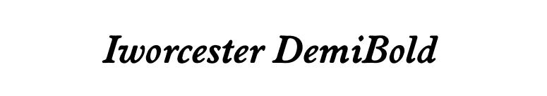 Iworcester DemiBold font preview