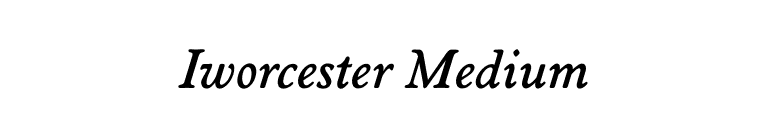 Iworcester Medium font preview