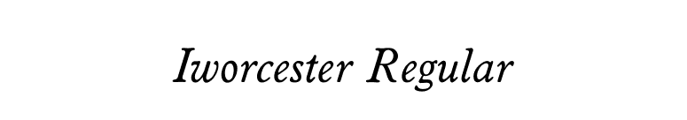 Iworcester Regular font preview