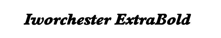 Iworchester ExtraBold font preview