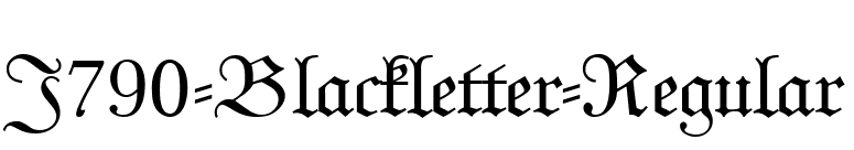J790-Blackletter-Regular font preview