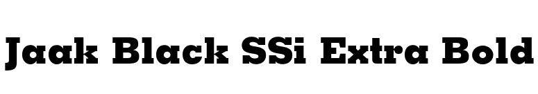 Jaak Black SSi Extra Bold font preview