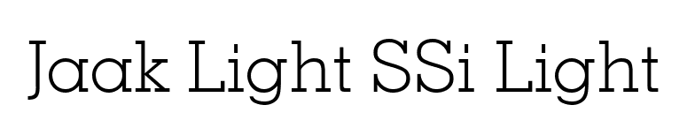 Jaak Light SSi Light font preview