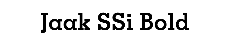 Jaak SSi Bold font preview