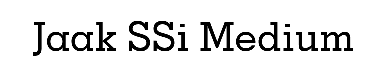 Jaak SSi Medium font preview