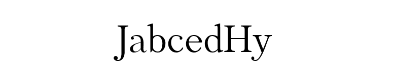 JabcedHy font preview