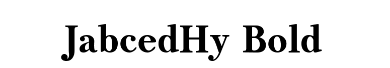 JabcedHy Bold font preview