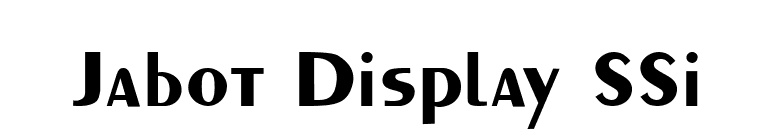Jabot Display SSi font preview