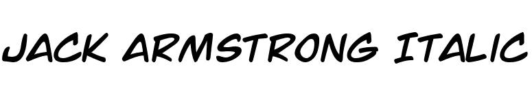 Jack Armstrong Italic font preview