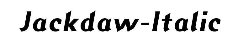 Jackdaw-Italic font preview