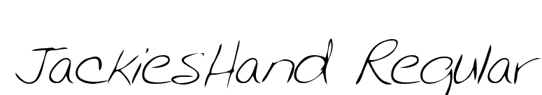 JackiesHand Regular font preview