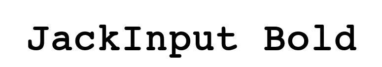 JackInput Bold font preview
