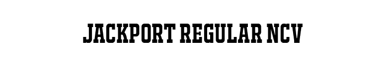 JACKPORT REGULAR NCV font preview