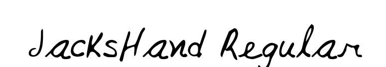 JacksHand Regular font preview