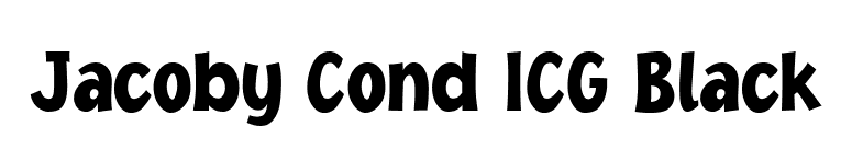 Jacoby Cond ICG Black font preview