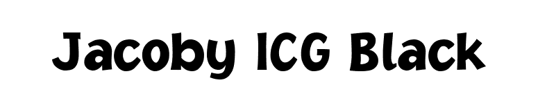 Jacoby ICG Black font preview