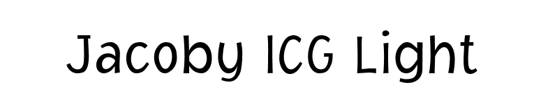 Jacoby ICG Light font preview