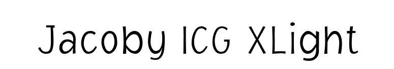 Jacoby ICG XLight font preview
