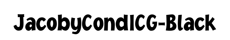JacobyCondICG-Black font preview