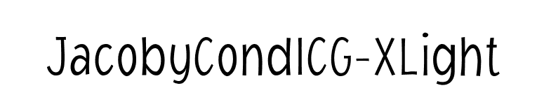 JacobyCondICG-XLight font preview