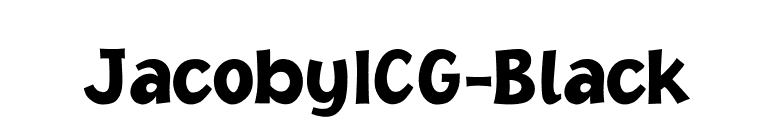 JacobyICG-Black font preview