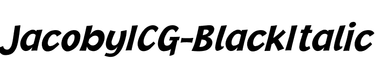 JacobyICG-BlackItalic font preview