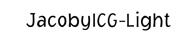 JacobyICG-Light font preview