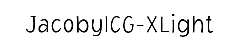 JacobyICG-XLight font preview